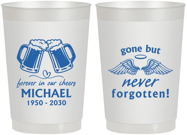 Personalized Memorial 22 oz Frosted Cups - Gone But Never Forgotten | 310010