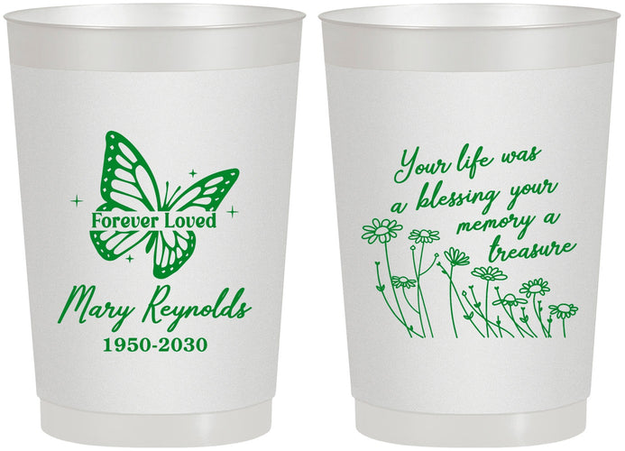 Personalized Memorial 22 oz Frosted Cups - Forever Loved | 310013