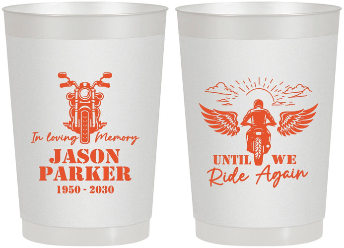 Personalized Memorial 22 oz Frosted Cups - Until We Ride Again | 310016