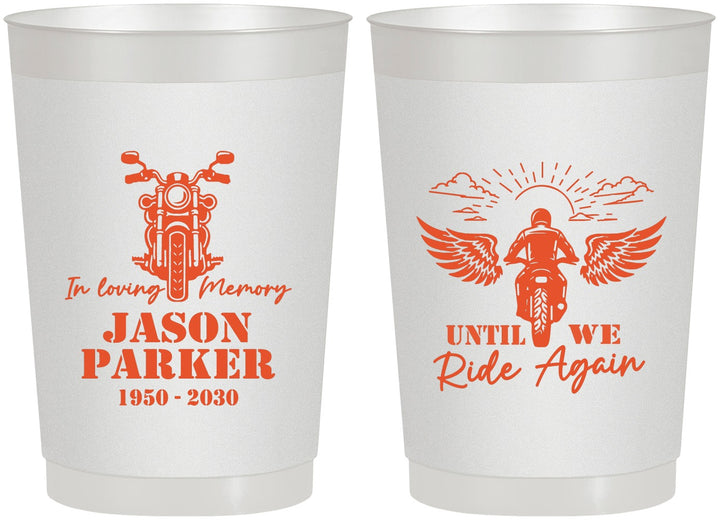 Personalized Memorial 22 oz Frosted Cups - Until We Ride Again | 310016