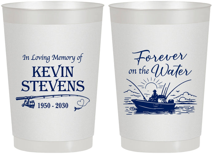 Personalized Memorial 22 oz Frosted Cups - Forever On The Water | 310019