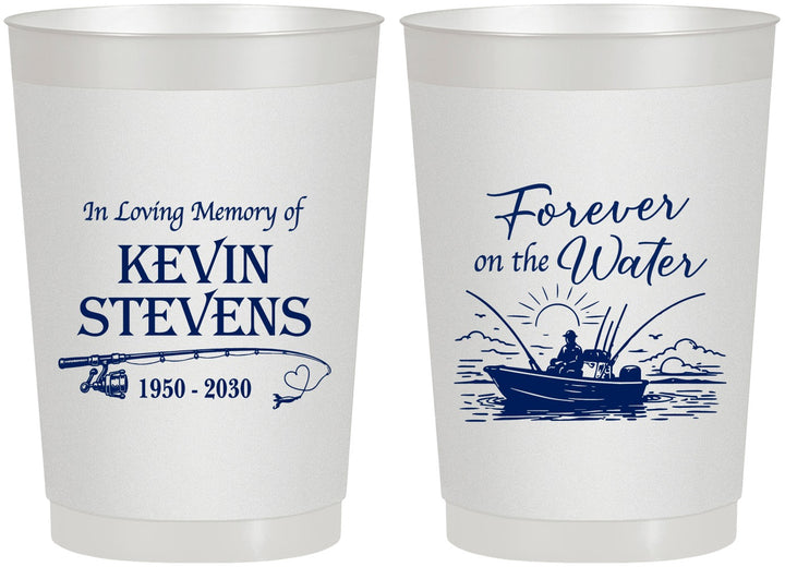 Personalized Memorial 22 oz Frosted Cups - Forever On The Water | 310019