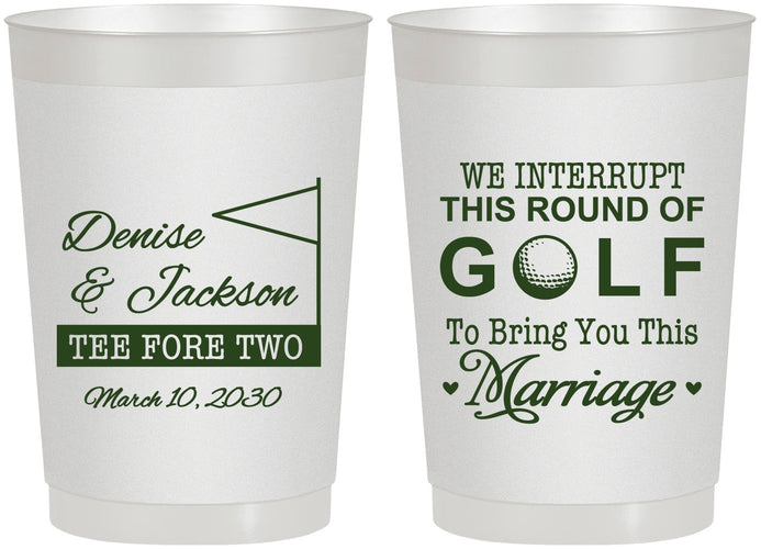 Personalized Wedding 22 oz Frosted Cups - We Interrupt Golf | 315