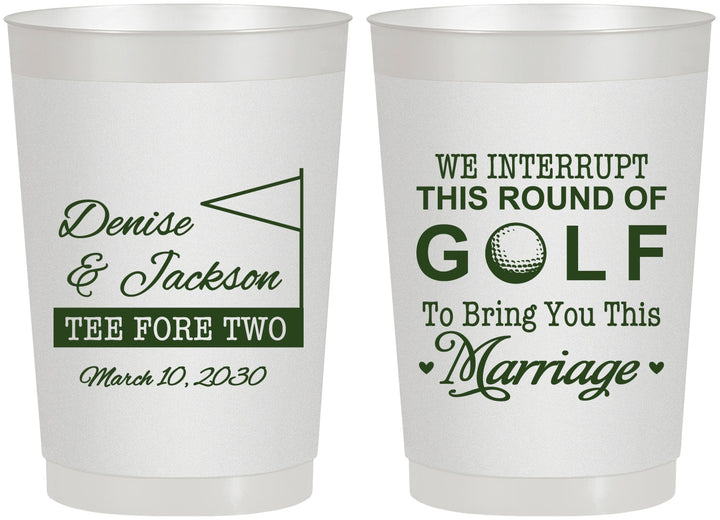 Personalized Wedding 22 oz Frosted Cups - We Interrupt Golf | 315