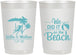 Personalized Wedding 22 oz Frosted Cups - We Did It On The Beach | 317