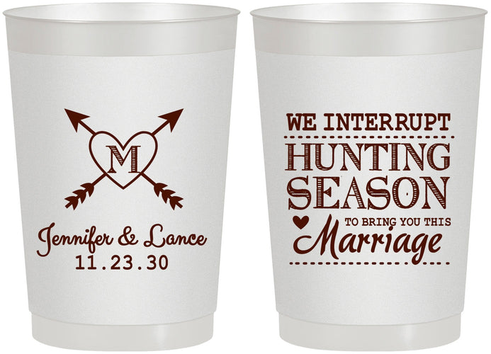 Personalized Wedding 22 oz Frosted Cups - We Interrupt Season | 318