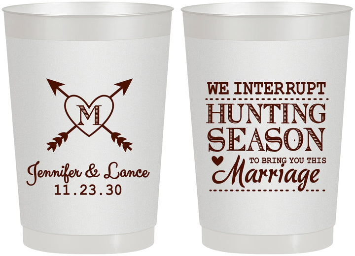 Personalized Wedding 22 oz Frosted Cups - We Interrupt Season | 318