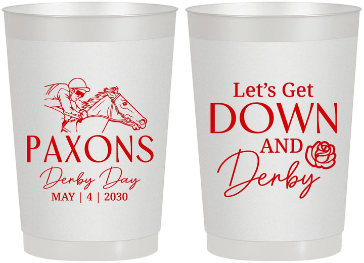 Personalized Derby Day 22 oz Frosted Cups - Lets Get Down And Derby | 320000