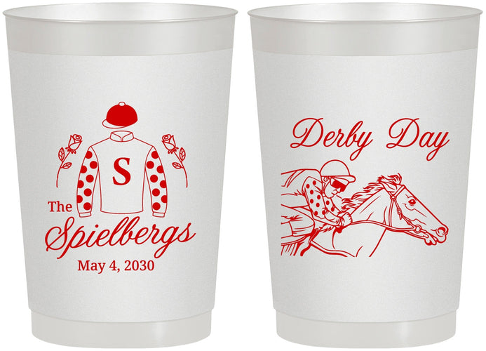 Personalized Derby Day 22 oz Frosted Cups - Horses | 320007