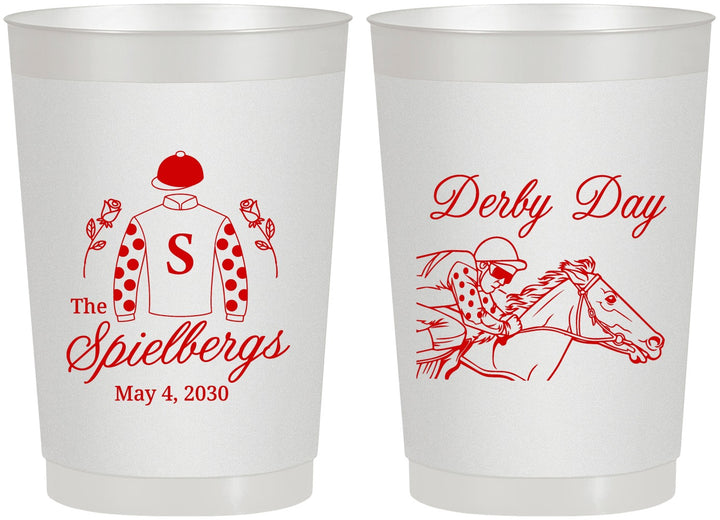 Personalized Derby Day 22 oz Frosted Cups - Horses | 320007