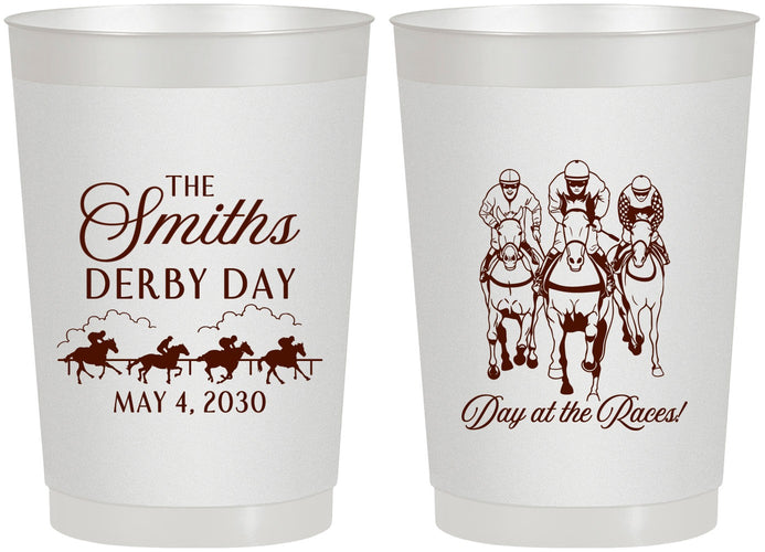 Personalized Derby Day 22 oz Frosted Cups - Day At The Races | 320009