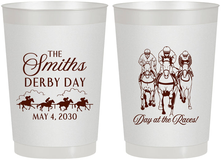 Personalized Derby Day 22 oz Frosted Cups - Day At The Races | 320009