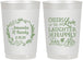 Personalized Wedding 22 oz Frosted Cups - Love Laughter Happily | 326