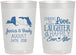 Personalized Wedding 22 oz Frosted Cups - Love Laughter Happily | 329