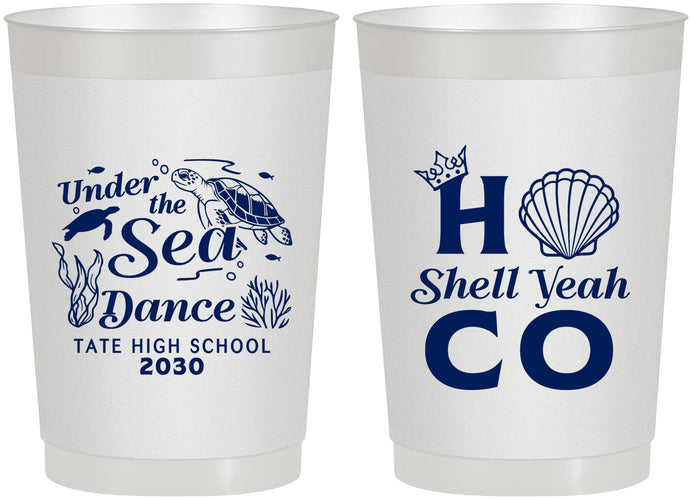 Personalized Homecoming 22 oz Frosted Cups - Hoco Under The Sea | 330003