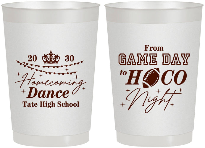 Personalized Homecoming 22 oz Frosted Cups - Gameday To Hoco Night | 330005