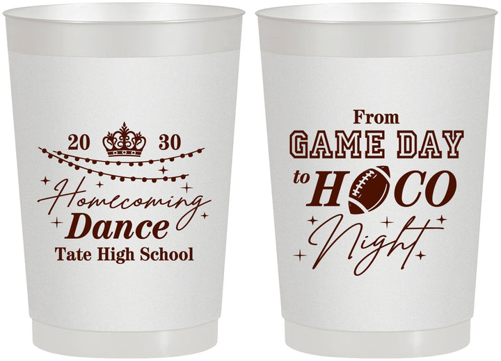 Personalized Homecoming 22 oz Frosted Cups - Gameday To Hoco Night | 330005