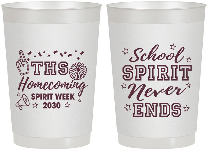Personalized Homecoming 22 oz Frosted Cups - Spirit Week | 330011