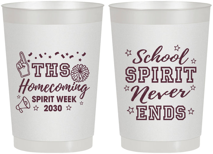 Personalized Homecoming 22 oz Frosted Cups - Spirit Week | 330011
