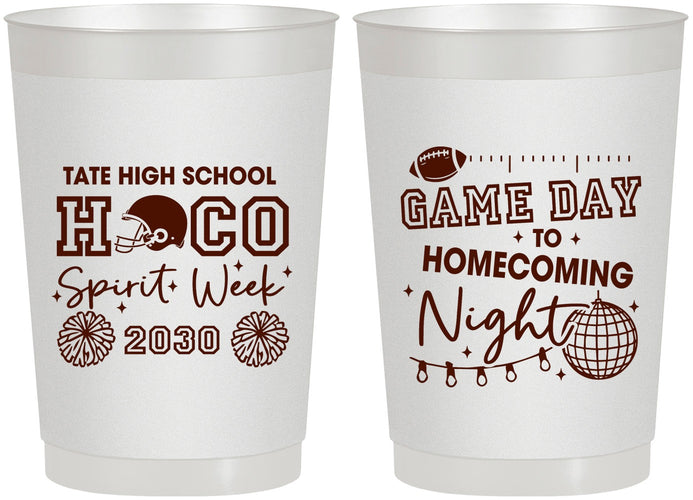 Personalized Homecoming 22 oz Frosted Cups - Spirit Week | 330013