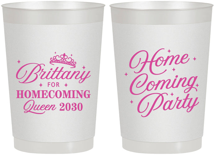 Personalized Homecoming 22 oz Frosted Cups - Hoco Queen Vote | 330022