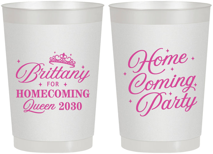 Personalized Homecoming 22 oz Frosted Cups - Hoco Queen Vote | 330022