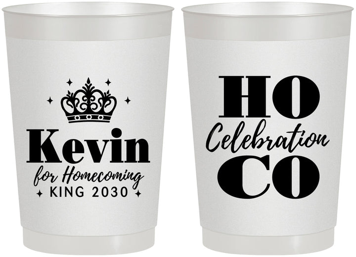 Personalized Homecoming 22 oz Frosted Cups - Hoco King Vote | 330023