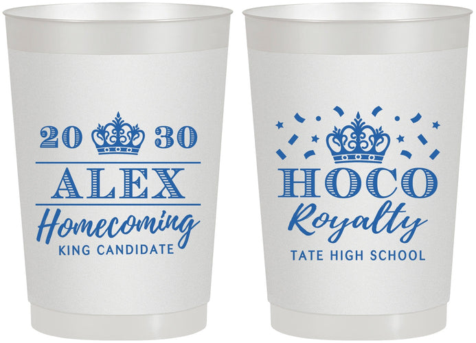 Personalized Homecoming 22 oz Frosted Cups - Hoco King Vote | 330025