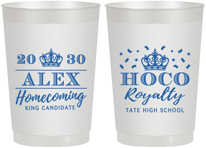 Personalized Homecoming 22 oz Frosted Cups - Hoco King Vote | 330025