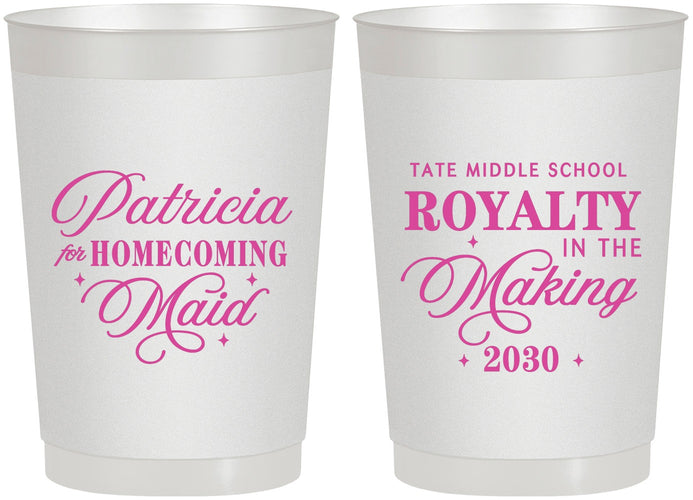 Personalized Homecoming 22 oz Frosted Cups - Hoco Maid Vote | 330028