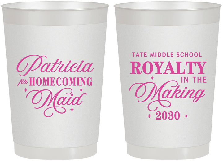 Personalized Homecoming 22 oz Frosted Cups - Hoco Maid Vote | 330028