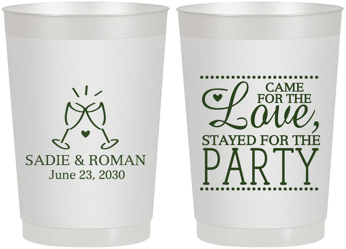 Personalized Wedding 22 oz Frosted Cups - Love Party | 331