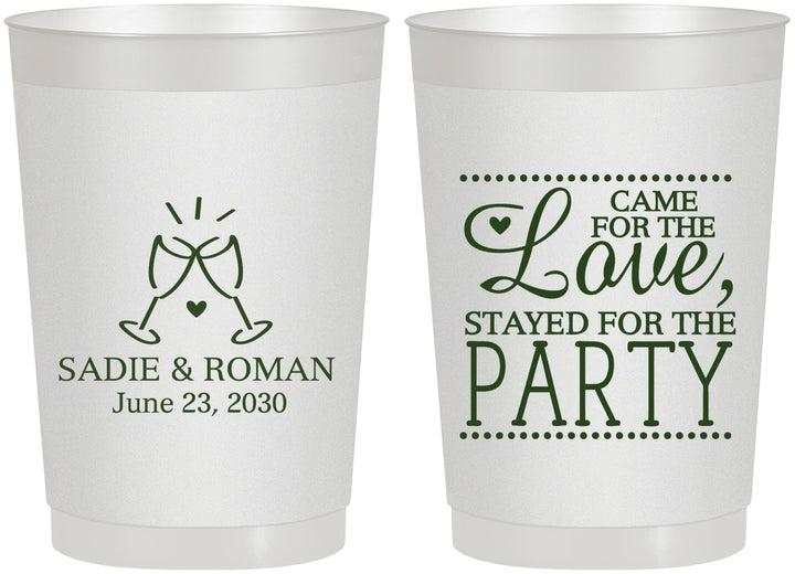 Personalized Wedding 22 oz Frosted Cups - Love Party | 331