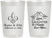 Personalized Wedding 22 oz Frosted Cups - Love Laughter Happily | 338