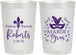 Personalized Wedding 22 oz Frosted Cups - Mardi Gras | 339