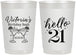 Personalized 21st Birthday 22 oz Frosted Cups - Hello Twenty One | 340011
