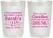 Personalized 21st Birthday 22 oz Frosted Cups - Candles Cake Drunk | 340017