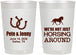 Personalized Wedding 22 oz Frosted Cups - Horseshoe | 341