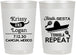 Personalized Wedding 22 oz Frosted Cups - Fiesta Siesta Tequila Repeat | 344
