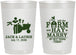 Personalized Wedding 22 oz Frosted Cups - Left The Farm Tractor | 347