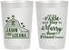 Personalized Wedding 22 oz Frosted Cups - Left The Farm Tractor | 352