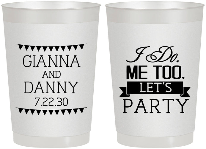 Personalized Wedding 22 oz Frosted Cups - I Do Me Too | 363