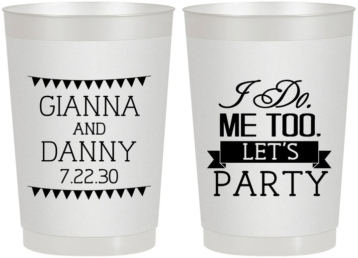 Personalized Wedding 22 oz Frosted Cups - I Do Me Too | 363