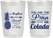 Personalized Wedding 22 oz Frosted Cups - Pina Colada | 364