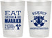 Personalized Wedding 22 oz Frosted Cups - Eat Drink Be Married | 367