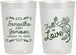 Personalized Wedding 22 oz Frosted Cups - Fall In Love | 377