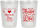 Personalized Wedding 22 oz Frosted Cups - Heart Life | 387