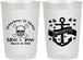 Personalized Wedding 22 oz Frosted Cups - Anchor Nautical | 391