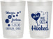 Personalized Wedding 22 oz Frosted Cups - We Got Hooked Fish | 396