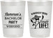 Personalized Bachelor Party 22 oz Frosted Cups - Hast La Vista Single Life | 40003